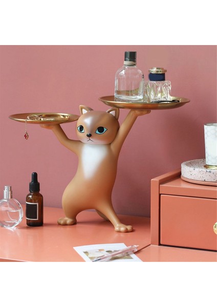 Dekor Için Kedi Tepsisi, Kedi Dekoru Reçine Tepsisi Şeker Takı Küpe Halka Anahtar Tutucu Tepsisi, Giriş Yolu Ev Dekoru Için Harika (Yurt Dışından) indirimleri