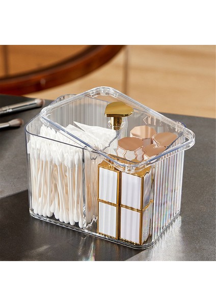 Pamuklu Swabs Dispenser 3 Izgaralar Pamuklu Tutucu Temiz Kapaklı Kozmetik Basit Tip Pamuklu Pad Tutucu Saklama Kutusu, B (Yurt Dışından) fiyatları