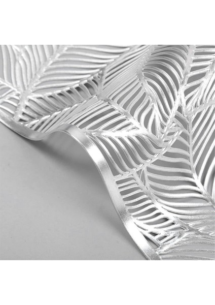 6 Adet Dikdörtgen Yapraklar Yalıtılmış Placemats Üst Düzey Otel Yemek Restoran Masası Mat Dekorasyon Içi Boş Placemat A (Yurt Dışından) indirimleri