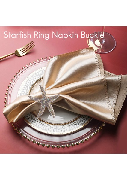 8 Paket Kristal Denizyıldızı Peçete Yüzükleri, Rinestone Peçete Halka Düğün Partisi Için Peçete Tutucular, Plaj Masası Dekoru (Yurt Dışından) fiyatları