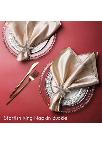 8 Paket Kristal Denizyıldızı Peçete Yüzükleri, Rinestone Peçete Halka Düğün Partisi Için Peçete Tutucular, Plaj Masası Dekoru (Yurt Dışından) indirimleri