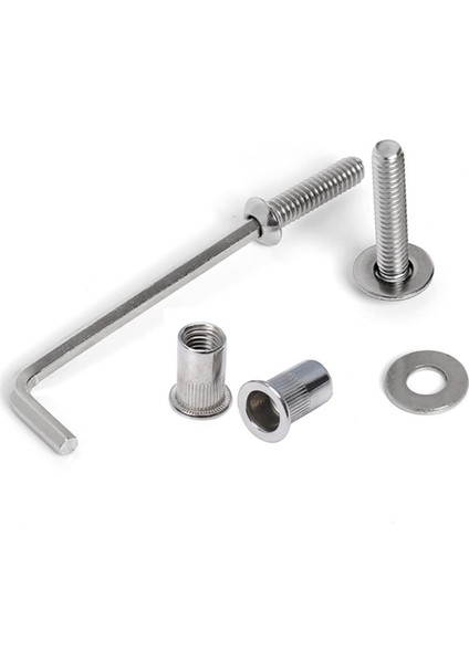 Paslanmaz Çelik 1/4-20 Perçin Somun ve Cıvatalar 1 Inç Düğme Kafa Soket Kapağı Vidaları 1/4-20 Düz Yıkayıcılar (Yurt Dışından) modelleri