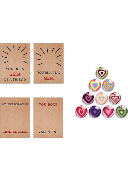 Sevgililer Günü Tebrik Kartı 24 Paket El Yapımı Tebrik Kartları Sevgililer Kartları Kalp Şekli Taşları (Yurt Dışından) modelleri