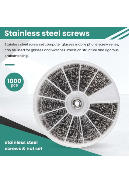 1000 Pcs Paslanmaz Çelik Vidalar Pc Gözlükleri Için Çubuk Makine Vidaları Cep Telefonu (Yurt Dışından) fırsatları