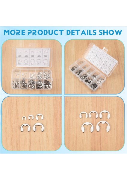 120 Pcs 304 Paslanmaz Çelik E Klipsli Yıkayıcı Ürünlük Kiti Mil Harf M1.5-M10 Için (Yurt Dışından) indirimleri