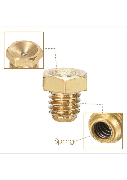 20PCS M6X1MM Metrik Erkek Iplik Flüzın Düz Gres Zerk Mipple Aksesuarları Makine Tezgahı Aksesuarları Yağlama (Yurt Dışından) modelleri