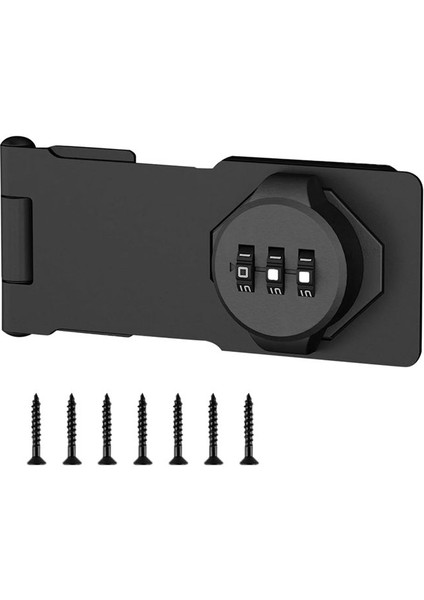 Anahtarsız Kombinasyon Kilidi -3 Hanlı Kabin Kapıları Için Kilit Kiliti -Şifre Kodu ile Twist Knob Hasp Mandal Kilidi (Yurt Dışından)