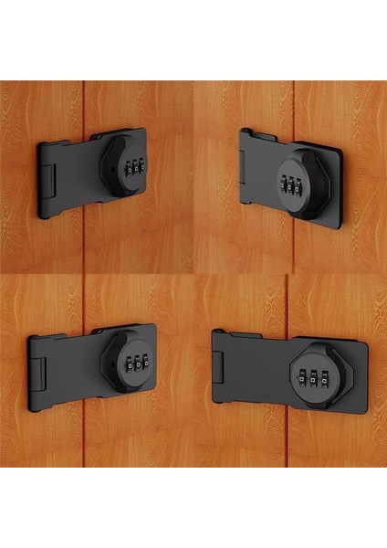 Anahtarsız Kombinasyon Kilidi -3 Hanlı Kabin Kapıları Için Kilit Kiliti -Şifre Kodu ile Twist Knob Hasp Mandal Kilidi (Yurt Dışından) fırsatları