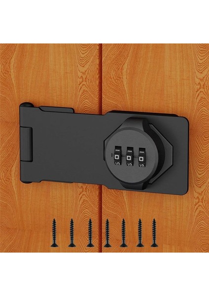 Anahtarsız Kombinasyon Kilidi -3 Hanlı Kabin Kapıları Için Kilit Kiliti -Şifre Kodu ile Twist Knob Hasp Mandal Kilidi (Yurt Dışından) indirimleri