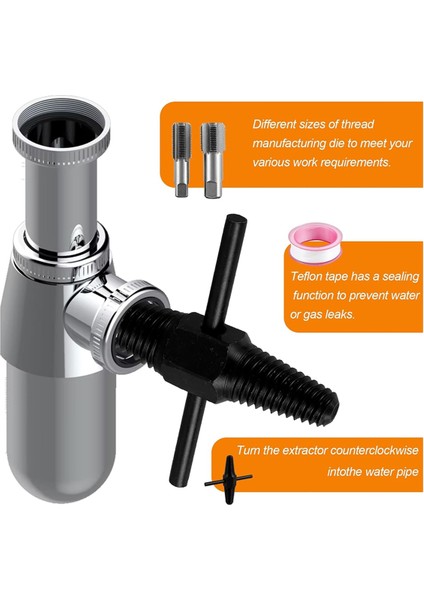 Pvc Iplik Maker Aracı, Boru Threader Sıhhi Tesisat Aracı Kiti, Npt 3 Dıes 1/2ınch 3/4inch ve 1inch ile Tap &amp; Die Seti (Yurt Dışından) fırsatları