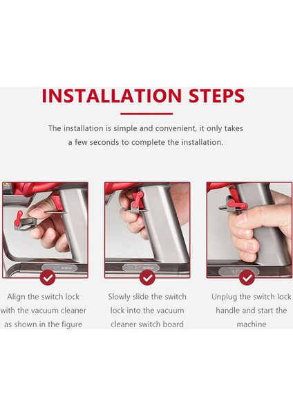 Dyson V6 V7 V7 V8 V8 V11 V11 Vakum Süpürge, Güç Düğmesi Kilit Aksesuarları, Parmağınızı Gri (Yurt Dışından) fırsatları