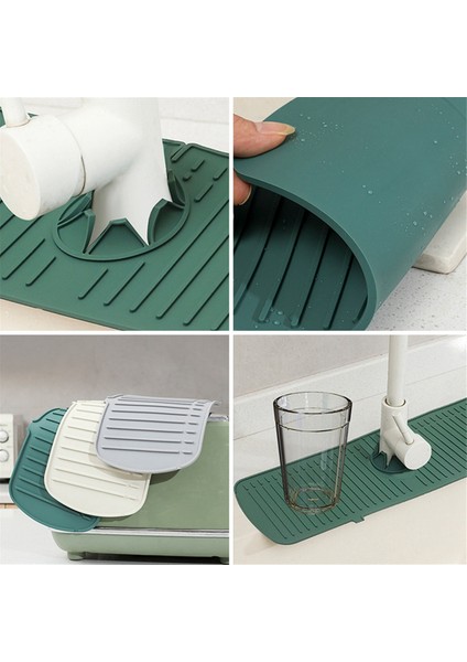 Mutfak Silikon Drenaj Pad Banyo Musluk Damla Paspas Yıkama Havzası Lavabo Sıçraması Drenaj Pedi Bej S Bej (Yurt Dışından) indirimleri