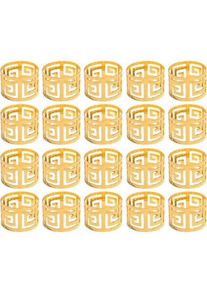20 Paket Altın Peçete Halkaları, Içi Boş Metal Peçete Halka Seti, Masa Dekorasyon Düğün Doğum Günü ve Herhangi Bir Etkinlik Için 1.77 Inç (Yurt Dışından)