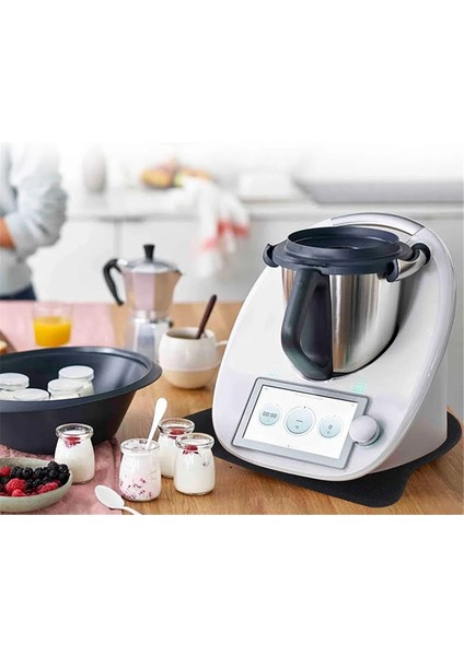 Thermomix Için Tm5 Tm6 Slayt Ped Güçlü Yapışma Anti-Kırpma Mat Katman Yok Tutkal Siyah Mobil Masa Mat 3pc (Yurt Dışından) indirimleri