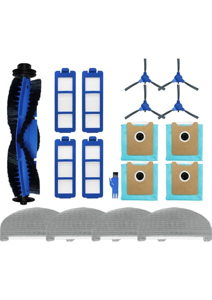 Eufy G40 Hibrid / Hibrid+ Ana Yan Fırça Hepa Filtre Paspas Pedleri Toz Torbası Yedek Yedek Parçalar Aksesuarları A (Yurt Dışından)