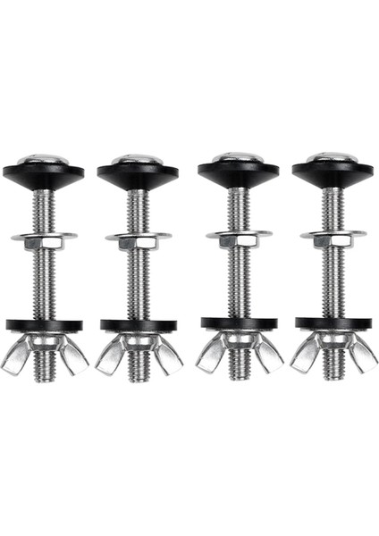 4 Paket Tuvalet Tankı Kase Cıvatası Kitleri Sarnıç Cıvataları Kiti, Paslanmaz Çelik Tuvalet Tavası Çift Contalarla Bağlantı (Yurt Dışından)