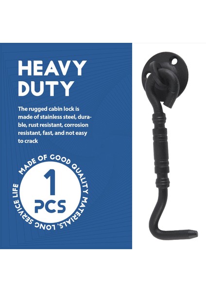 Barn Kapı Kilidi, 4 Inç Paslanmaz Çelik Kapı Kancası ve Montaj Vidaları ile Göz Mandalı, Sürgülü Kapı Için Kapı Kilidi Mandal (Yurt Dışından) fırsatları