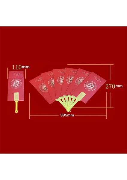 5 Adet Kırmızı Zarflar Çin Fan Kırmızı Zarf Şanslı Para Zarfı, Çin Yeni Yıl Kırmızı Zarfları, Yeni Yıl Kırmızı Paket (Yurt Dışından) fırsatları
