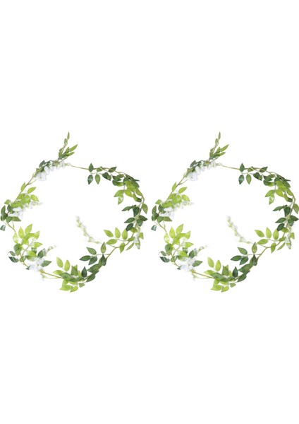 2pcs 7ft/pcs Yapay Wisteria Asma, Çiçek Çelenk Wisteria Asma Rattan Açık Hava Töreni Için Asılı Çiçekler, Beyaz (Yurt Dışından) fiyatları