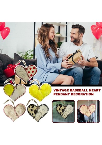 Vintage Beyzbol Kalp Ağacı Asma Kolye Dıy El Yapımı Takı Büyük Delik Boncuklar Sevgililer Günü Kolye B (Yurt Dışından) fırsatları