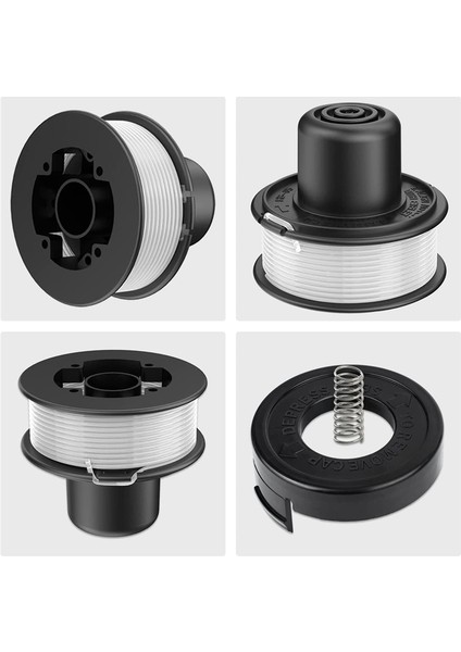 A6226-XJ Siyah+Decker Grasmer ile Uyumlu Strimmer Makarası GL250, GL310 Modellerini Strimmer Makara Kapağı ile Değiştirin (Yurt Dışından) fiyatları