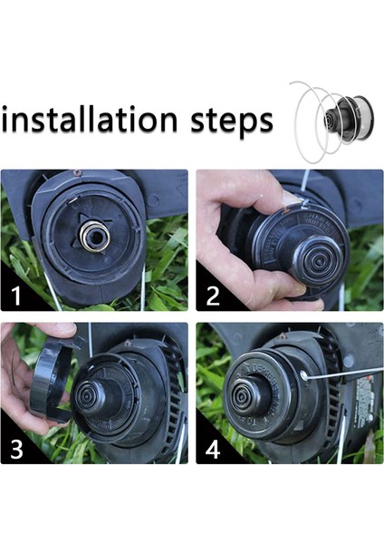 A6226-XJ Siyah+Decker Grasmer ile Uyumlu Strimmer Makarası GL250, GL310 Modellerini Strimmer Makara Kapağı ile Değiştirin (Yurt Dışından) modelleri