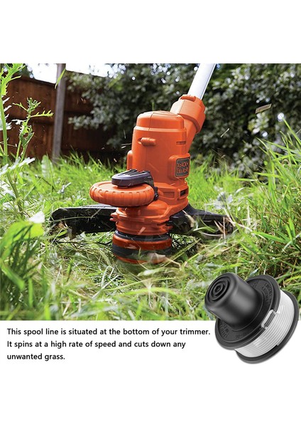 A6226-XJ Siyah+Decker Grasmer ile Uyumlu Strimmer Makarası GL250, GL310 Modellerini Strimmer Makara Kapağı ile Değiştirin (Yurt Dışından) indirimleri