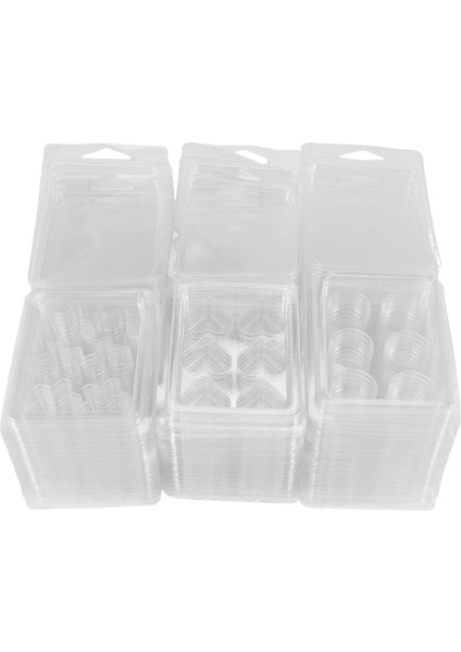 60 Paket Balmumu Eriyik Kapları -6 Boşluk Temiz Boş Plastik Balmumu Eriyik Kalıpları - Tarts Mum Eriyikleri Için Kapaklar. (Yurt Dışından) fiyatları