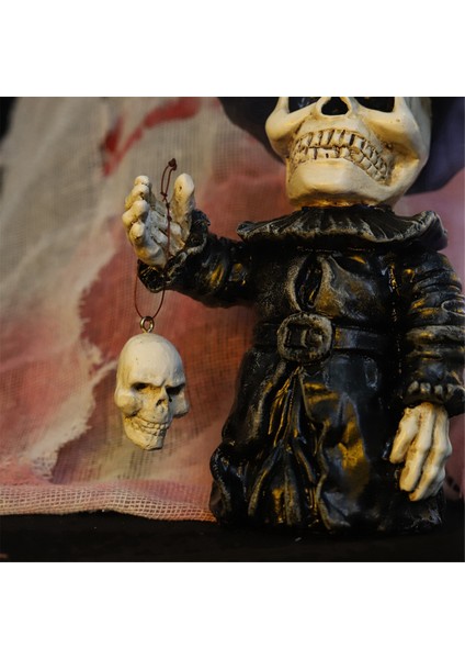 Sihirbaz Şapkası Dekorasyon Iskeleti Figürler Serin Heykel Kafatası Cadılar Bayramı Kafatası Ev Dekor Için Korkunç Süslemeler (Yurt Dışından) indirimleri