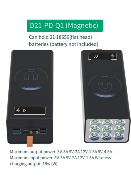 Taşınabilir Dıy Mobil Güç Kutusu Harici 21X18650 5V Lehimsiz Pil Şarj Saklama Kutusu Kılıf USB Tip C A (Yurt Dışından) fiyatları