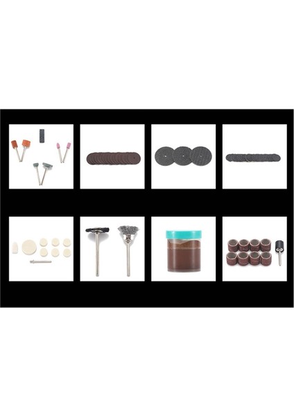 105PCS Elektrikli Mini Matkap Bitlik Kiti Aşındırıcı Döner Alet Aksesuarları Dremel Öğütme Zımparalama Parlatma Kesimi Için Ayarlanmış (Yurt Dışından) fırsatları