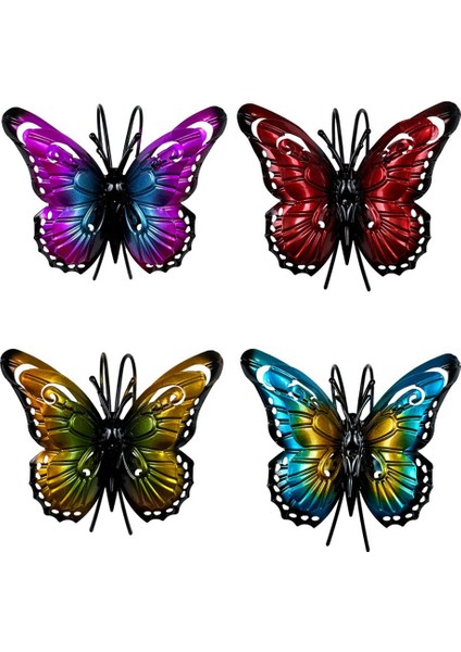 Saksı Dekorasyon Kolye Kelebek Yusufçuk Metal Yeşil Kenar Süsleri Saksı Boyalı Bitki Dekorasyonu (Yurt Dışından)