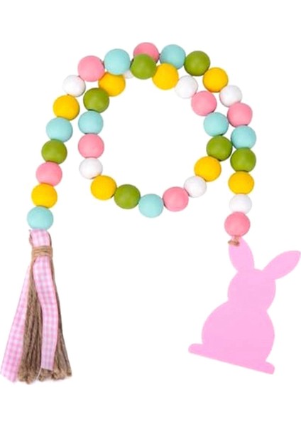 Paskalya Ahşap Boncuk Çelenk, Pembe Tavşan Bahar Ahşap Boncuklar Tassel, Ahşap Boncuklu Paskalya Boho Dekor (Yurt Dışından) fiyatları