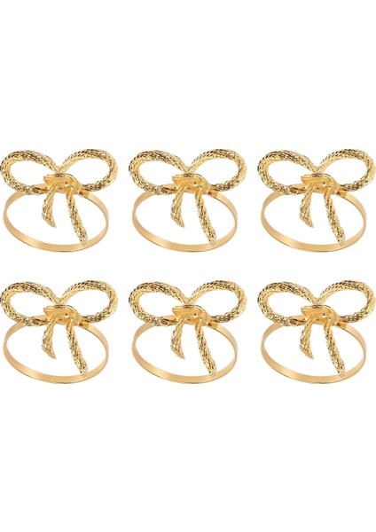 Kelebek Peçeteleri Halkalar Seti 6, Düğün Noel Ailesi Toplama Masa Dekorasyonu Için Altın Peçete Yüzük Tutucu. (Yurt Dışından)