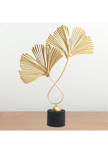 Ev Dekoru Demir Altın Ginkgo Yaprak Süsleri 2 Yaprak ve Taban Modern Basit Masa Heykel (Yurt Dışından) fiyatları