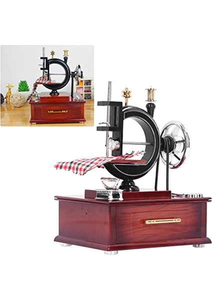 Dikiş Makinesi Şeklindeki Müzik Kutusu, Vintage Mini Retro Tarzı Dikiş Saat Çalışması, Masaüstü Dekorasyonu Için Müzik Kutusu (Yurt Dışından) modelleri