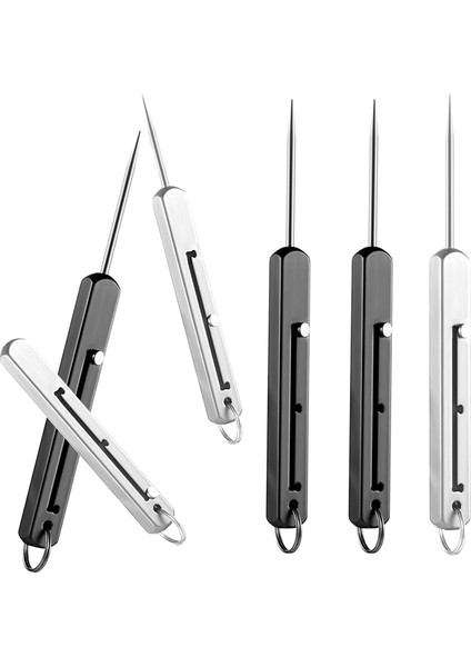 6 Adet Taşınabilir Titanyum Kürdan Pocket Teelick Metal Metal Kürdan Tutucu Dış Mekik ve Kamp Için (Yurt Dışından)