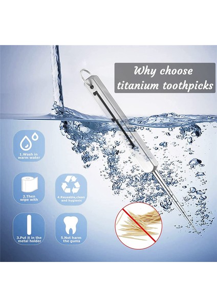 6 Adet Taşınabilir Titanyum Kürdan Pocket Teelick Metal Metal Kürdan Tutucu Dış Mekik ve Kamp Için (Yurt Dışından) modelleri