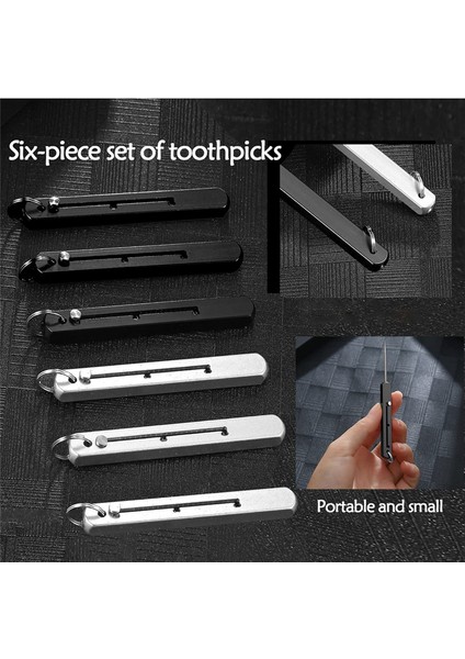 6 Adet Taşınabilir Titanyum Kürdan Pocket Teelick Metal Metal Kürdan Tutucu Dış Mekik ve Kamp Için (Yurt Dışından) indirimleri