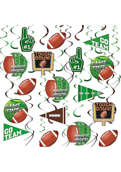 30 Adet Futbol Doğum Günü Partisi Futbol Futbol Gameday Parti Malzemeleri Için Futbol Partisi Süslemeleri (Yurt Dışından)