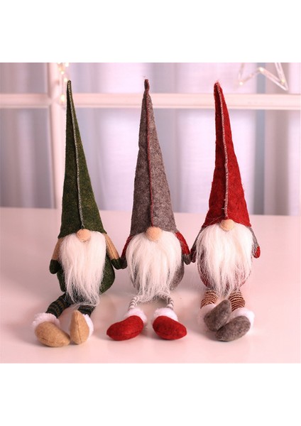 3pcs Yeni Noel Dekoru Uzun Bacaklar Rudolph Bebek Christma Hediye Otel Merkezi Pencere Dekorasyonu (Yurt Dışından) modelleri