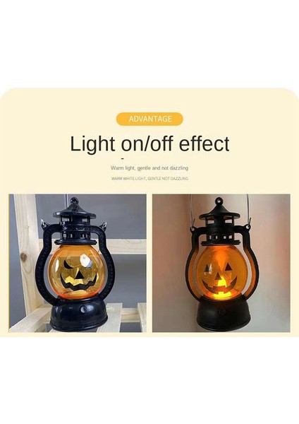 Cadılar Bayramı LED Asma Kabak Fenerleri Işıklar Hayalet Lamba Mum Işıkları Cadılar Bayramı Parti Ev Dekoru Korku Prop Dekorasyon (Yurt Dışından)