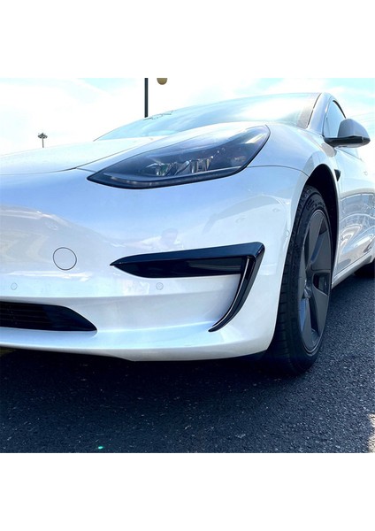 Araba Ön Tampon Ayırıcı Spoiler Kapaklar Tesla Model 3 2017-2023 Gloss Siyah Için Trim Sis Farları Kaş Rüzgar Bıçağı (Yurt Dışından) fırsatları