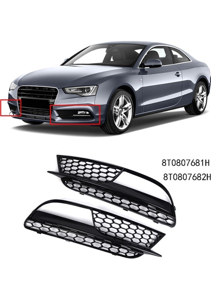 1paır Araç Ön Tumpon Siste Izgara Kapak Ön Tampon Audi A5 2012-2015 8T0807681H 8T0807682H (Yurt Dışından) modelleri