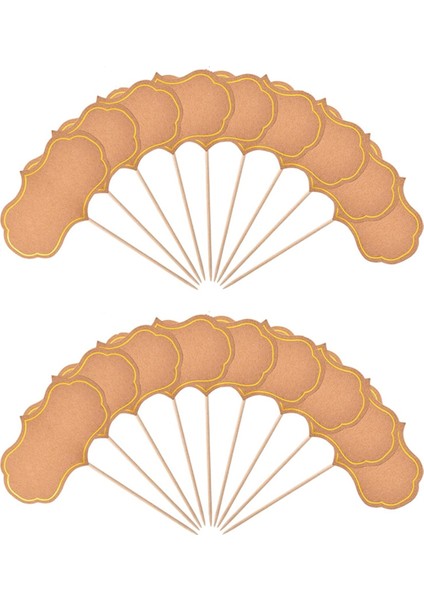 50PCS Kara Tahta Cupcake Toppers Charcuterie Tahta Büfe Etiketleri Gıda Etiketi Boş Kürdan Bayrağı Meze Işaretleri (Yurt Dışından)