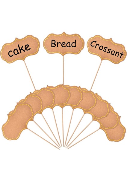 50PCS Kara Tahta Cupcake Toppers Charcuterie Tahta Büfe Etiketleri Gıda Etiketi Boş Kürdan Bayrağı Meze Işaretleri (Yurt Dışından) modelleri