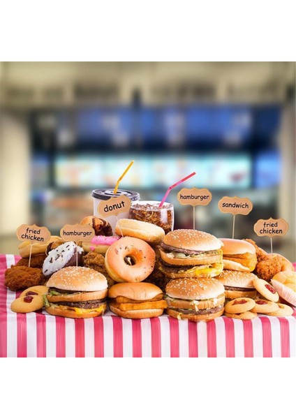 50PCS Kara Tahta Cupcake Toppers Charcuterie Tahta Büfe Etiketleri Gıda Etiketi Boş Kürdan Bayrağı Meze Işaretleri (Yurt Dışından) indirimleri