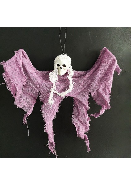 Kafatası Hayalet Cadılar Bayramı Dekorasyonları Perili Ev Partisi Korku Cazibesi Asma Pelerinler Mini Hayaletler Gri (Yurt Dışından) modelleri
