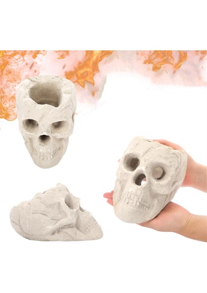 Cadılar Bayramı Ateş Çukuru Kafatası Imitasyonu Insan Ateş Kafatası Bonfire Aksesuarları Açık Cadılar Bayramı Dekorasyonu (Yurt Dışından) fiyatları