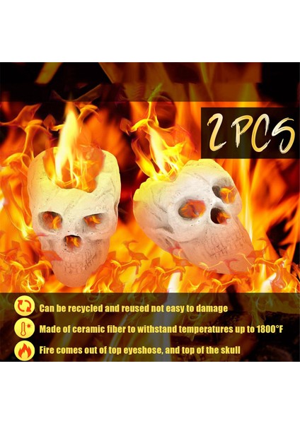 Cadılar Bayramı Ateş Çukuru Kafatası Imitasyonu Insan Ateş Kafatası Bonfire Aksesuarları Açık Cadılar Bayramı Dekorasyonu (Yurt Dışından) fırsatları